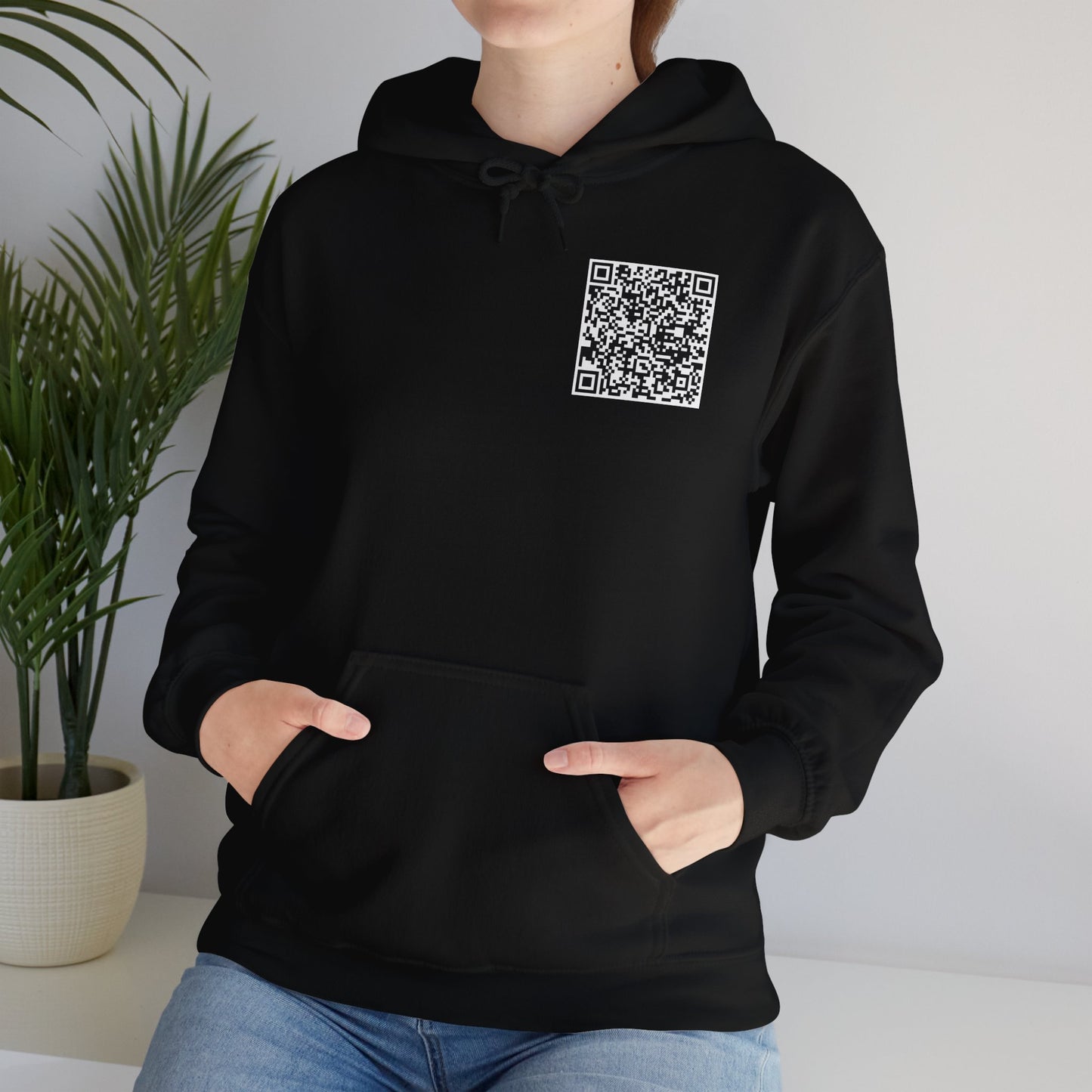 Black FU QR Code Hoode
