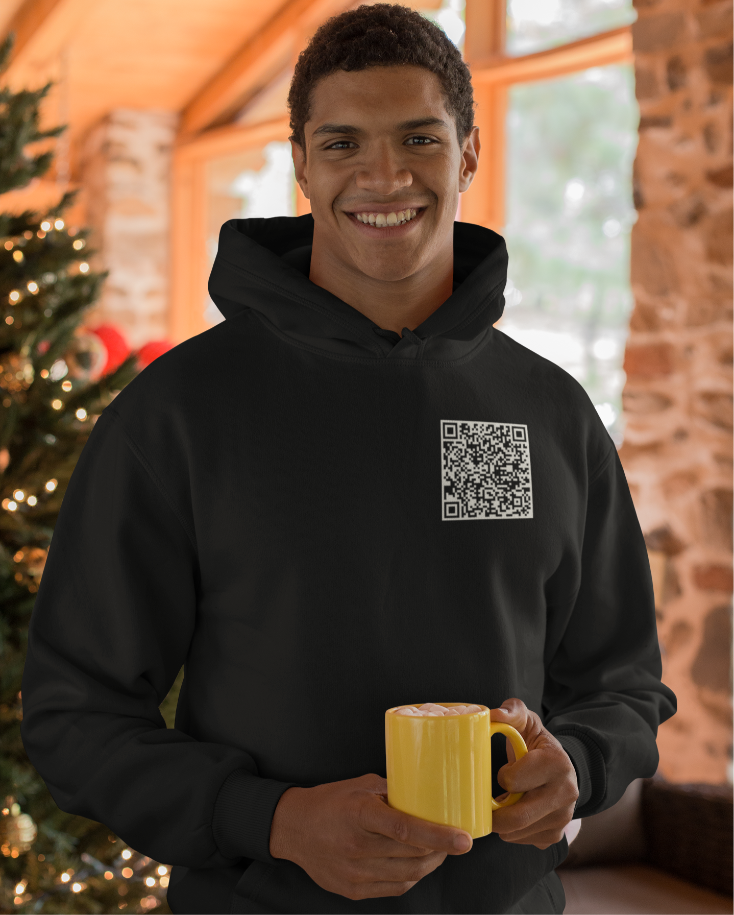 QR Code "FU" Hoodie (QR Code On Front & Back)
