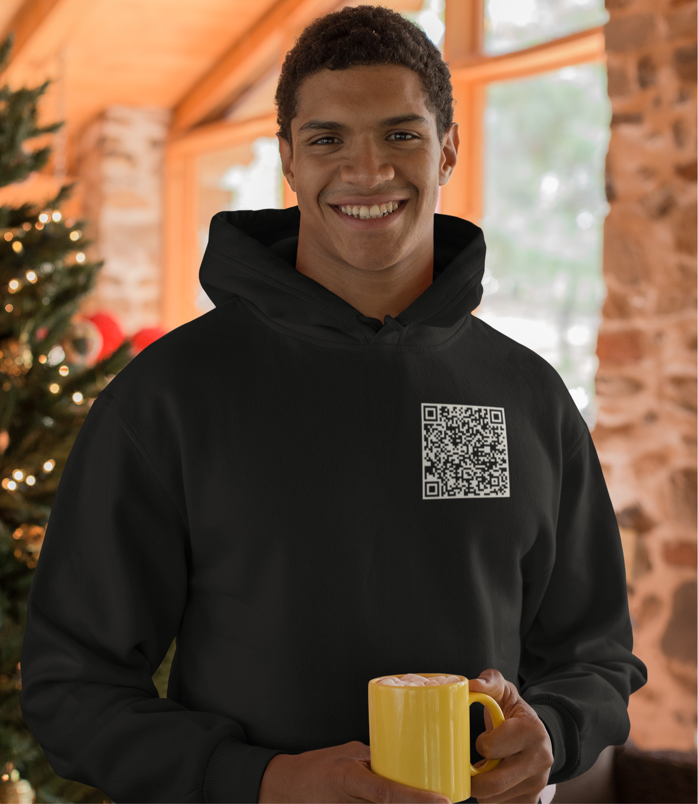 QR Code "FU" Hoodie (QR Code On Front & Back)